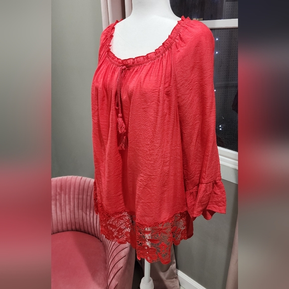 Red long sleeve shirt casual Cato - Picture 2 of 3